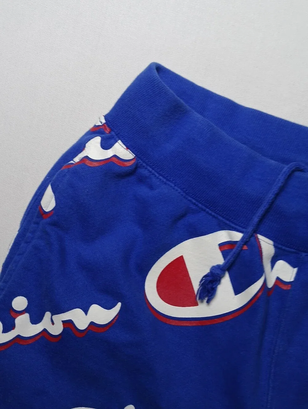 Vintage Champion Mens Reverse Weave Joggers Medium Blue Dropshadow Print P3700 - Picture 2 of 13